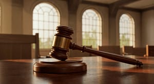 Judge’s gavel representing liability laws in California rental property slip and fall cases