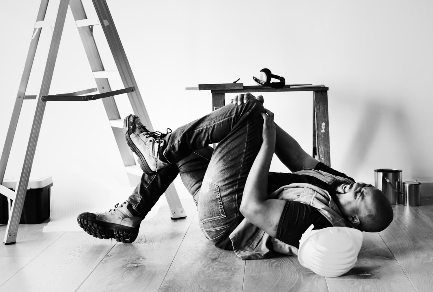 Worker injured after a slip and fall accident, showing hidden risks beyond the bruise.